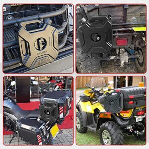 1.3 Gallon Portable Petrol Diesel Storage Gas Can 5L Gas Tank Fuel with lock & key Black Compatible With Motorcycle SUV ATV Most Cars Yacht