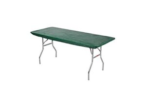 kwik covers 8′ rectangle plastic table covers 30″ x 96″, bundle of 5 (hunter green)