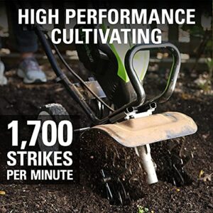 Greenworks Pro 80V 10 inch Cordless Tiller Cultivator, Tool Only, TL80L00