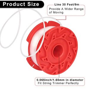 Dilsuaco CMZST0653 8pcs String Trimmer Spool Line(0.065",30Ft) with Cap Head, Compatible with Craftsman CMCST900,CMESTA900,CMESTE920,CMZST98020,CMCST915,CMEST913,CMZST120SC (CMZST0653-8pcs)