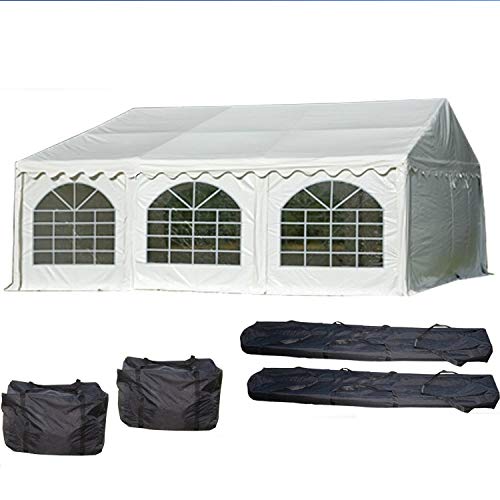 20'x20' PVC Party Tent (FR) - Wedding Canopy Shelter White - Fire Retardant