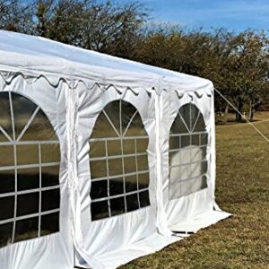 20'x20' PVC Party Tent (FR) - Wedding Canopy Shelter White - Fire Retardant