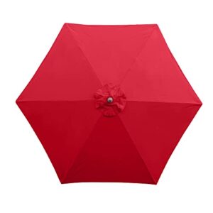 formosa covers 9ft umbrella replacement canopy 6 ribs in red (canopy only)