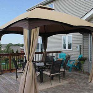 10' x 12' Gazebo Privacy Curtain Set for #GF-12S004B-1 by ABCCANOPY