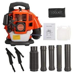 YOZUMD 1 Set Leaf Blower,Backpack Style 52 Cubic Centimeter Electric Leaf Blower,Adjustable Tube Gas Powered Dust Powerful Blower Lawn Yard Garden Supplies Orange