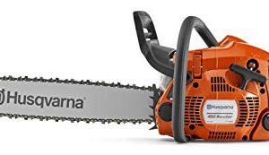 Husqvarna 450 Rancher Gas Chainsaw, 50.2-cc 3.2-HP, 2-Cycle X-Torq Engine, 18 Inch Chainsaw with Automatic Oiler, For Tree Pruning, Yard Cleanups and Firewood Cutting