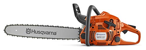 Husqvarna 450 Rancher Gas Chainsaw, 50.2-cc 3.2-HP, 2-Cycle X-Torq Engine, 18 Inch Chainsaw with Automatic Oiler, For Tree Pruning, Yard Cleanups and Firewood Cutting