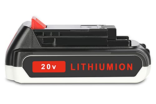 JYJZPB 2 Packs 3000mAh Replace Battery for Black and Decker 20V Lithium Battery LB20 LBX20, Black+Decker LBXR20 Decker Battery Compatible for Black & Decker 20 Volt MAX Cordless Tools