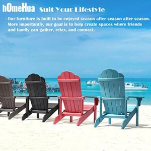 Adirondack Chair Weather Resistant , Hard Plastic Adirondack Chair with Cup Holder, Comfortable Easy to Assemble and Maintain, Outdoor Chair for Patio, Backyard Deck, Fire Pit & Lawn Porch - Lake Blue