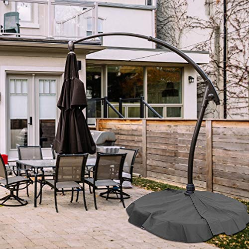 Patio Umbrella Base Cover Heavy Duty Round Base Stand Cover Parasol Base Cover Waterproof Sunscreen Anti-UV - Fits Bases up to 24"