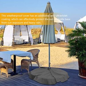 Patio Umbrella Base Cover Heavy Duty Round Base Stand Cover Parasol Base Cover Waterproof Sunscreen Anti-UV - Fits Bases up to 24"