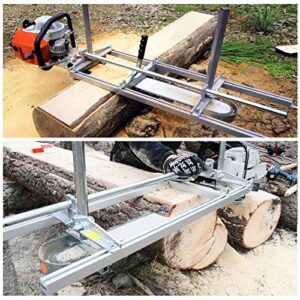 ZELCAN Chainsaw Mill, Portable Sawmill 14 Inches to 24 Inches Guide Bar Wood Lumber Cutting Saw Mill, Aluminum Steel Chainsaw Milling Machine for Builders and Woodworkers