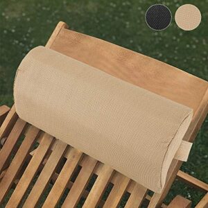 Universal Replacement Pillow headrest with Elastic Band, Removable Padded headrest Pillow for Chairs, Lounge Chair (Beige, 1 pcs)