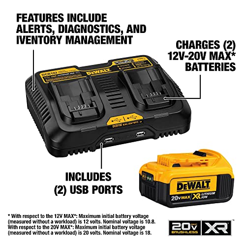 DEWALT 20V MAX* Charging Station for Jobsite with 4Ah Battery Pack (DCB102BP)