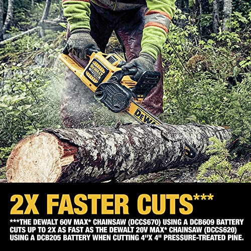 DEWALT FLEXVOLT 60V MAX* Brushless Chainsaw Kit (2.0 Ah) (DCCS670T1)