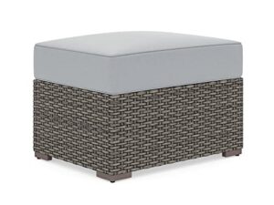 homestyles boca raton outdoor ottoman, 1 seat, grey