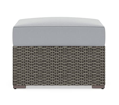 Homestyles Boca Raton Outdoor Ottoman, 1 Seat, Grey