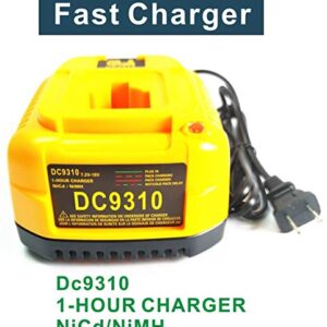 ANOITD Replacement for Dewalt 18V DC9310 for 7.2V-18V NiCad NiMh Battery Charger DC9096 DC9098 DC9099 DW9099 DW9057 DW9072 DW9094 DC9091 DC9071 DW9062 DW9091