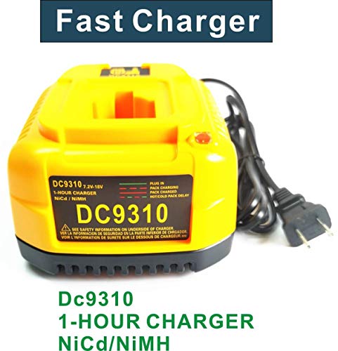 ANOITD Replacement for Dewalt 18V DC9310 for 7.2V-18V NiCad NiMh Battery Charger DC9096 DC9098 DC9099 DW9099 DW9057 DW9072 DW9094 DC9091 DC9071 DW9062 DW9091