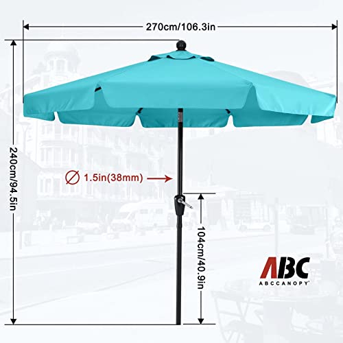 ABCCANOPY Premium Patio Umbrellas 9' Turquoise