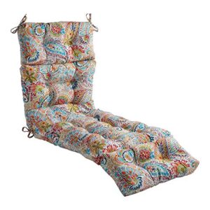 south pine porch jamboree paisley 72-inch chaise lounge cushion, 1 count (pack of 1)