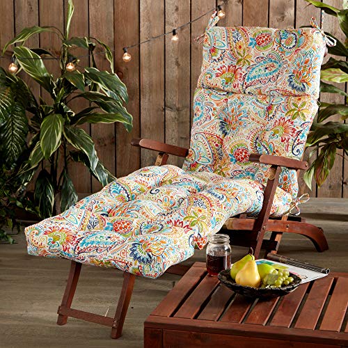 South Pine Porch Jamboree Paisley 72-inch Chaise Lounge Cushion, 1 Count (Pack of 1)