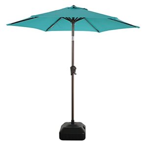 COBANA Patio Umbrella Base Outdoor Market Umbrella Stand Weight, Water or Sand Self-Filled Black Square