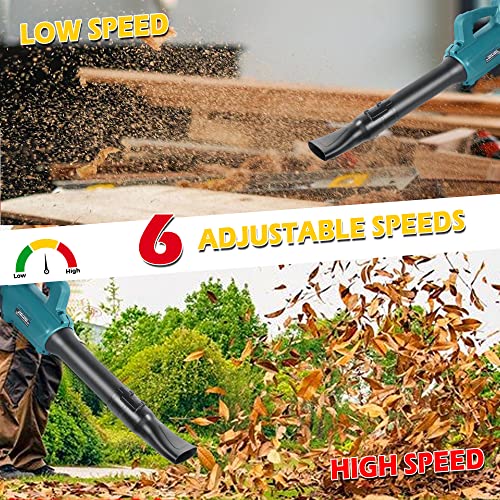 Meetwantes Cordless Leaf Blower with Battery and Charger 450CFM 120MPH Leaf Blower Cordless for Cleaning Lawn, Yard, Garage, Patio & Sidewalk