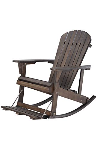 WUnlimited SW2007DB-R Adirondack Rocking Chair, Dark Brown 27.75 x 35 x 35.5