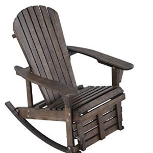 WUnlimited SW2007DB-R Adirondack Rocking Chair, Dark Brown 27.75 x 35 x 35.5