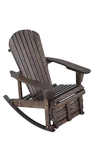 WUnlimited SW2007DB-R Adirondack Rocking Chair, Dark Brown 27.75 x 35 x 35.5