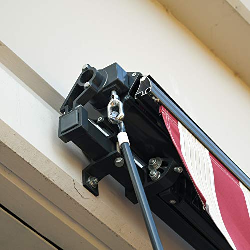 ALEKO AWCRANKGY Hook Style Hand Crank for Retractable Half Cassette Awning (Dark Grey)