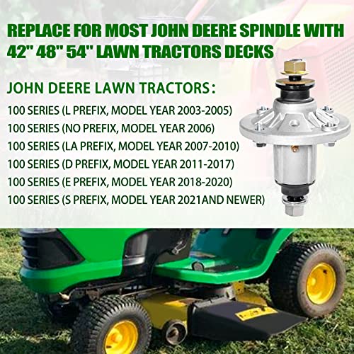 OTDSPARES Replaces 285-851 Spindle Assembly GY20962 GY21098 GY20454 42" 48" Deck - for John Deere D100-D160, LA100-LA165, X110, X120