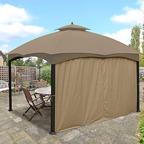 CoastShade Gazebo Replacement Curtain for 8x8 or 10x10 or 10x12 Outdoor Gazebo,6.7FT Height,Only 1 Panel Sidewall,Autumn Gazebo Sidewall,Khaki