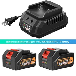 BHY 2.0A Standard Charger for BHY Leaf Blower Battery, Only for BHY Model RC3003 and Model M-16 Leaf Blower Battery