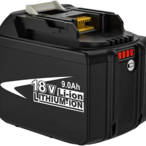 [Upgraded to 9.0Ah] 18V BL1890B Replacemet Lithium-ion Battery Compatible with Makita 18 Volt Battery BL1890 BL1860 BL1830 BL1840 BL1850 BL1850B Cordless Power Tools