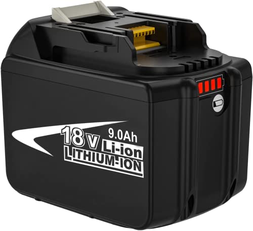 [Upgraded to 9.0Ah] 18V BL1890B Replacemet Lithium-ion Battery Compatible with Makita 18 Volt Battery BL1890 BL1860 BL1830 BL1840 BL1850 BL1850B Cordless Power Tools