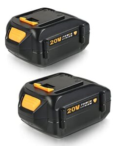 lenoya 6.0ah 2packs replacement for worx battery 20v wa3520 wa3525 wa3540 powershare for wa3884 wg322 wg381 wg320 wg540s wg154 wg163 wg160