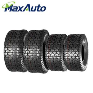 MaxAuto Lawn Mower Turf Tires 15x6-6 Front & 20x8-8 Rear 4PR(2 Front Tires+2 Rear Tires)