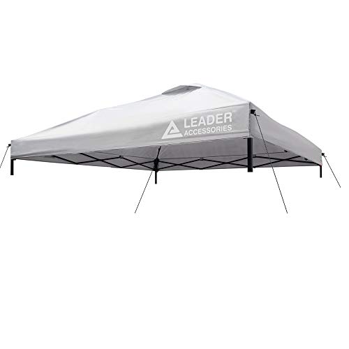 Leader Accessories Pop Up Canopy 10x10 Replacement Canopy Cover for Straight Leg Canopy Tent (Silver)