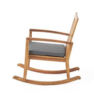 Noble House Montrose Outdoor Acacia Wood Rocking Chair in Teak (Set of 2)