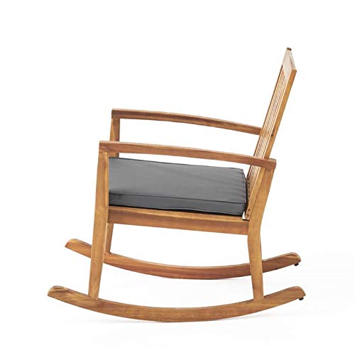 Noble House Montrose Outdoor Acacia Wood Rocking Chair in Teak (Set of 2)