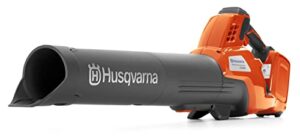 husqvarna 230ib battery powered cordless leaf blower, 136-mph 650-cfm electric leaf blower with brushless motor and quiet operation, 40v lithium-ion battery and charger included
