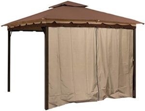 add privacy to your 10 x 12 gazebo with this 4 pack of easy to install privacy panel side walls including snap-on rings