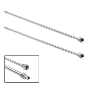 pwaccs 120 inch pressure washer wand – power washer extension wand replacement – universal spray lance for pressure washers – 1/4″ quick connect fittings – stainless steel – 2 pack – 60 inch each
