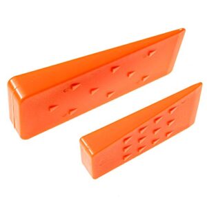 GarMills Tree Felling Wedges Spiked Logging Tools for Chainsaw Tree Log Cutting Set of 4 Pack with 2 x 5.5 Inch and 2 x 8 Inch.