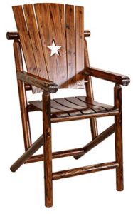 leigh country bar arm chair with star