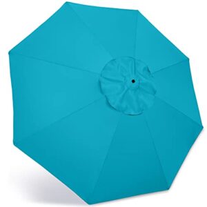 abccanopy 9ft outdoor umbrella replacement top suit 8 ribs (turquoise)
