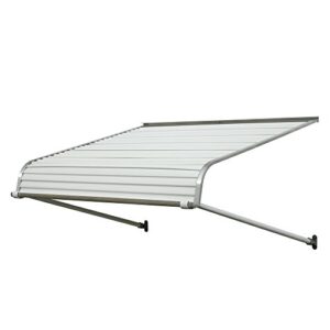 NuImage Awnings 48425 Series 2500 Aluminum Door Canopy with Support Arms, 48 inches Wide, White