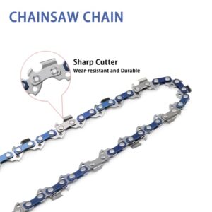 O-CONN 4 Pack 18 Inch Chainsaw Chain 3/8" LP Pitch .050'' Gauge 62 Drive Links Fits Husqvarna, Echo, Poulan, Craftsman and more